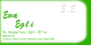 eva egli business card